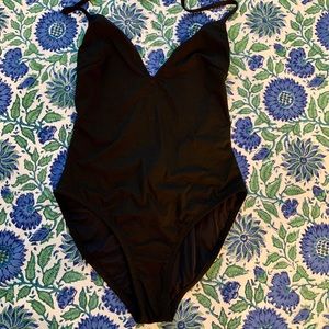 JCrew black one piece swimsuit size 4